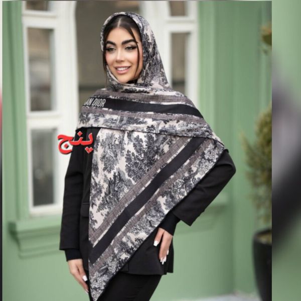 روسری سوپر کرپ دست دوز