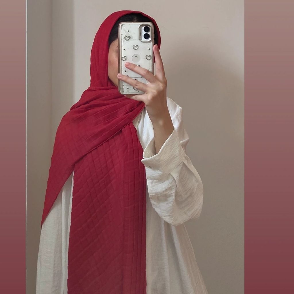 خرید آنلاین شال لنین پلیسه مربعی