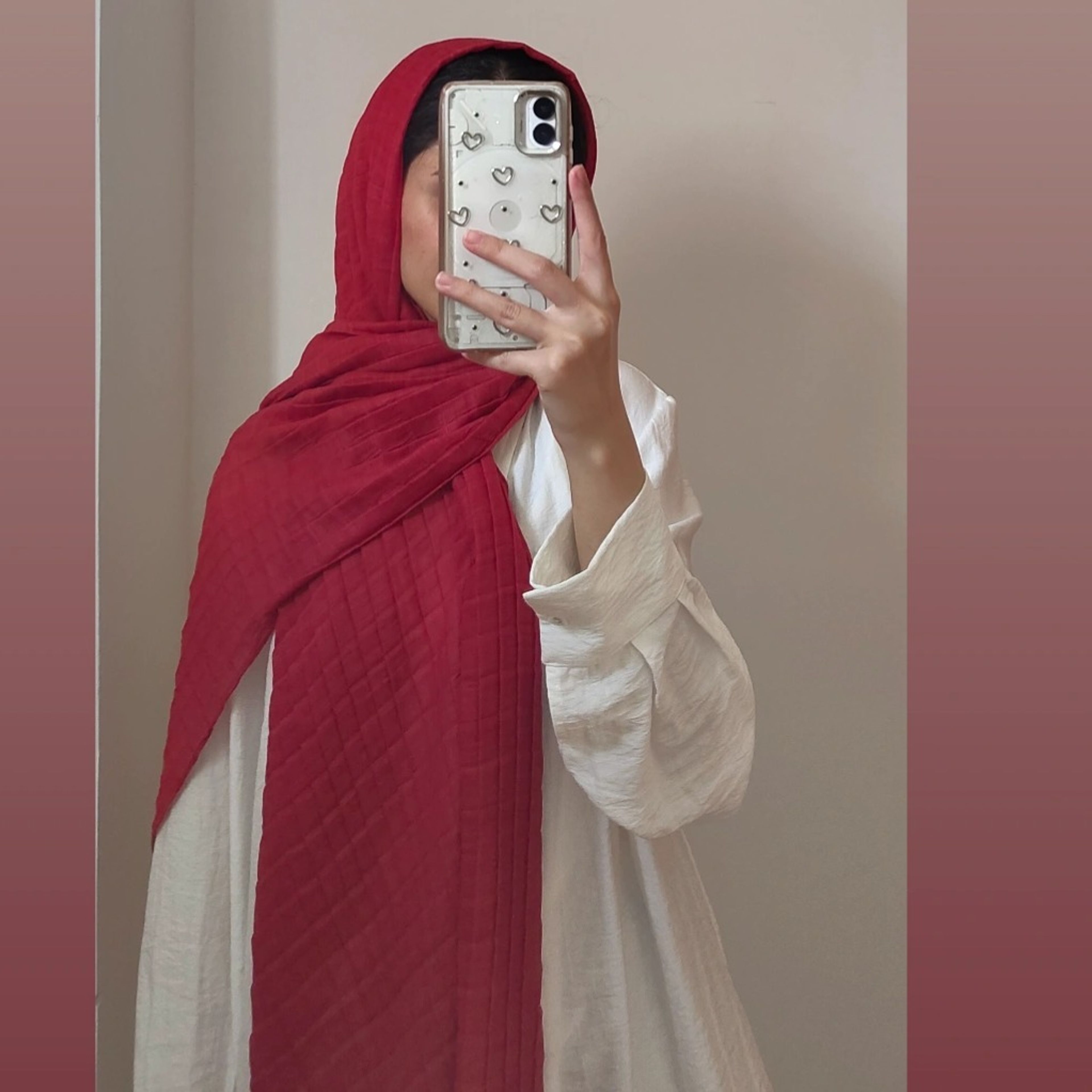 خرید آنلاین شال لنین پلیسه مربعی