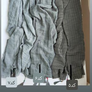 قیمت ارزان شال لنین پلیسه مربعی