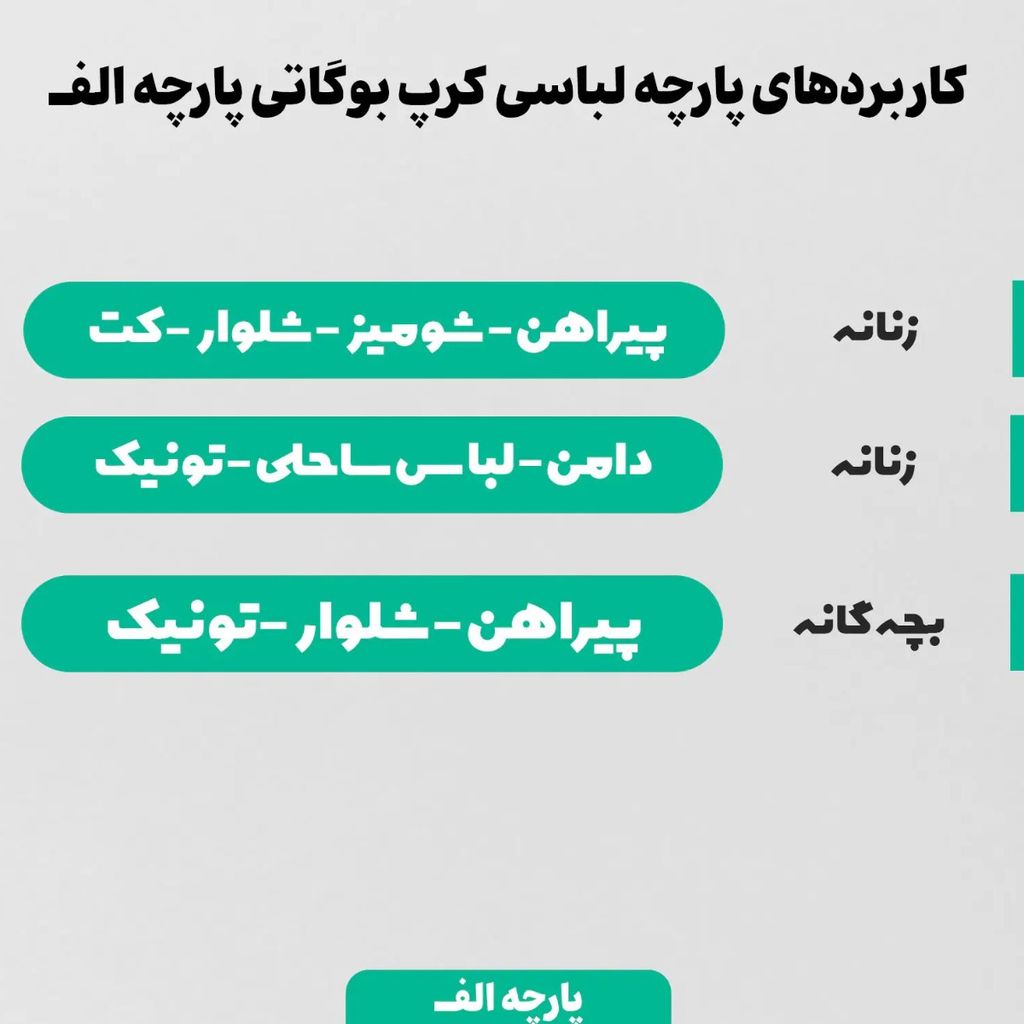 فروش اینترنتی پارچه لباسی شومیز پارچه الف مدل کرپ بوگاتی طرح بوهو کد 4011291