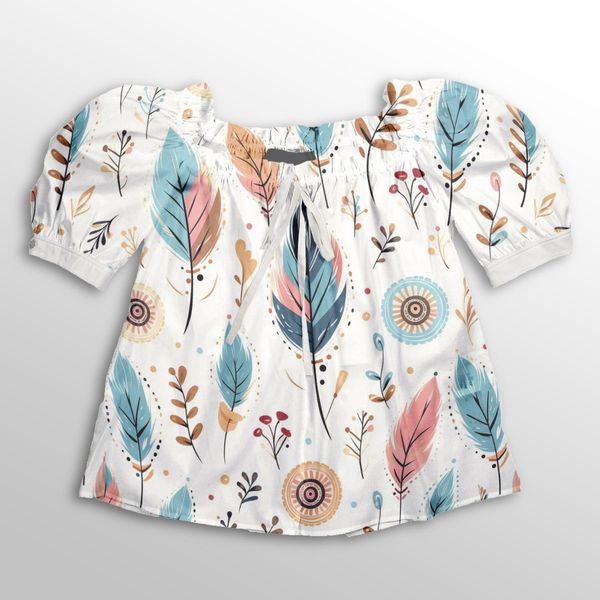 پارچه لباسی شومیز پارچه الف مدل کرپ بوگاتی طرح بوهو کد 4011296