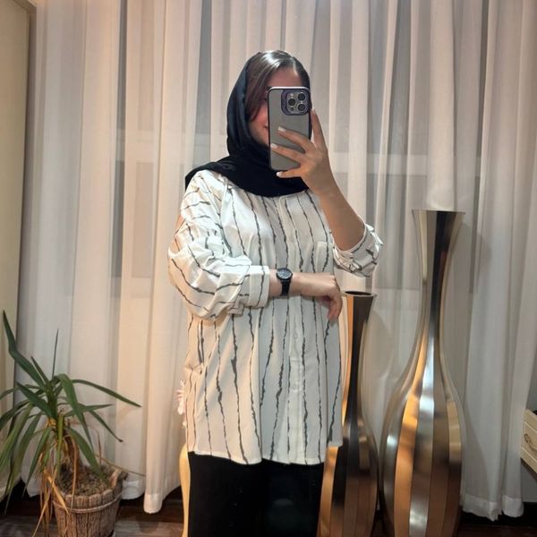 شومیز زنانه راه راه پری
