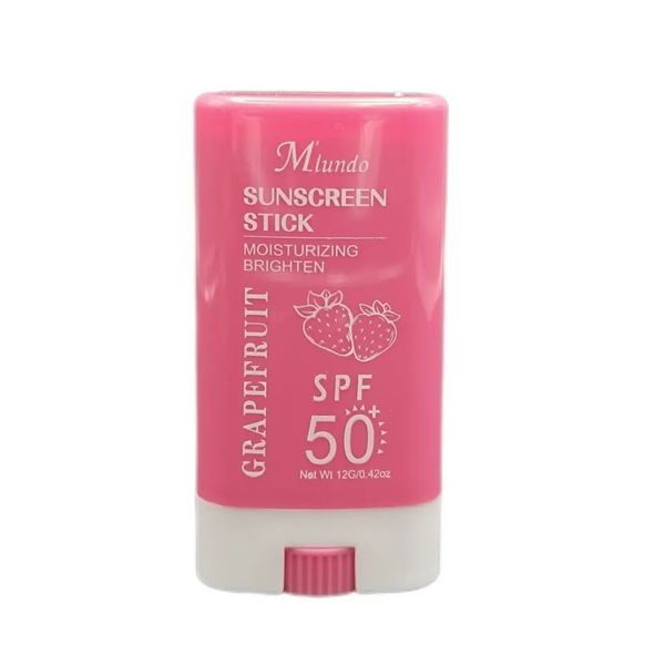ضد آفتاب استیکی مرطوب کننده و روشن کننده مدل توت فرنگی SPF 50 میندو Miundo