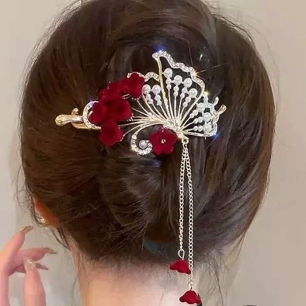 گیره موچفتی شیپوری وگل رزمخمل
