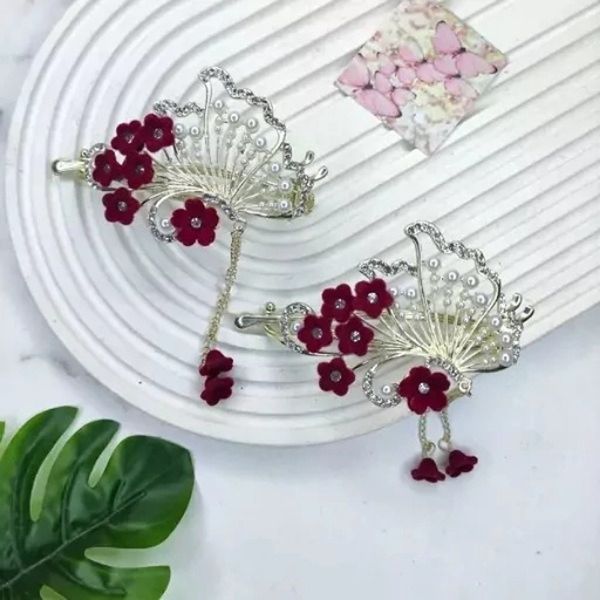 گیره موچفتی شیپوری وگل رزمخمل