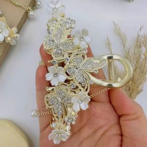 فروش اینترنتی کلیپس فلزی مجلسی پروانه شکوفه مرواریدی