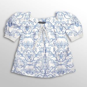 فروش اینترنتی پارچه لباسی شومیز پارچه الف مدل کرپ بوگاتی طرح سنتی کد 4011308