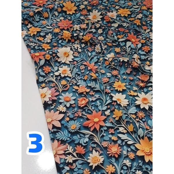 پارچه کرپ فلور 3 بعدی