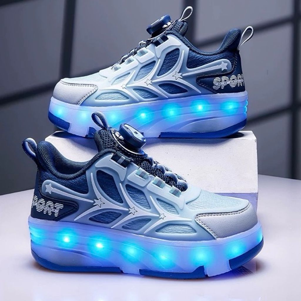 خرید اینترنتی قیمت کتونی بچگانه اسکیتی چراغدار برند A+B کد 4020901