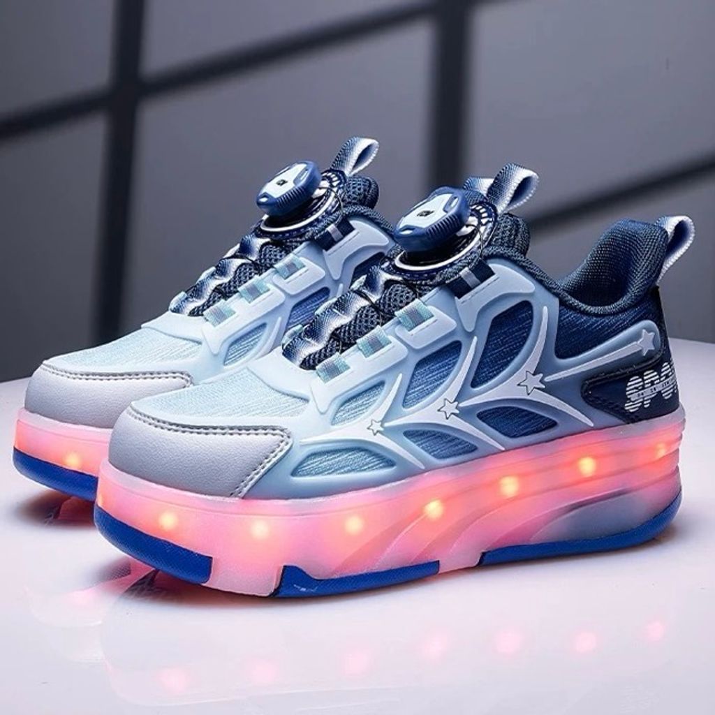 خرید اینترنتی قیمت کتونی بچگانه اسکیتی چراغدار برند A+B کد 4020901