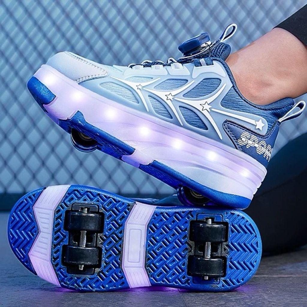 خرید اینترنتی قیمت کتونی بچگانه اسکیتی چراغدار برند A+B کد 4020901