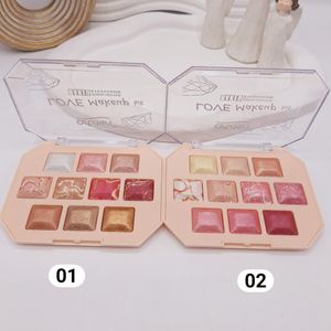 مشخصات پالت رژ گونه و هایلایتر 10 رنگ برند artskin