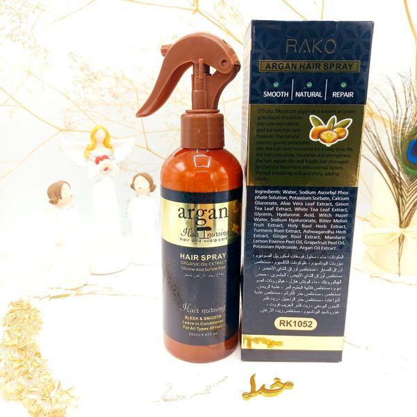 اسپری و سرم مو دو فاز مدل روغن آرگان حجم 250 میل برند راکو RAKO اصلی