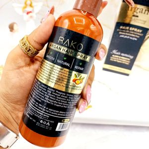 فروش اینترنتی اسپری و سرم مو دو فاز مدل روغن آرگان حجم 250 میل برند راکو RAKO اصلی