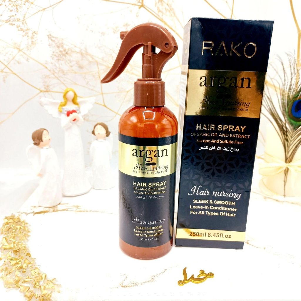 خرید اینترنتی اسپری و سرم مو دو فاز مدل روغن آرگان حجم 250 میل برند راکو RAKO اصلی