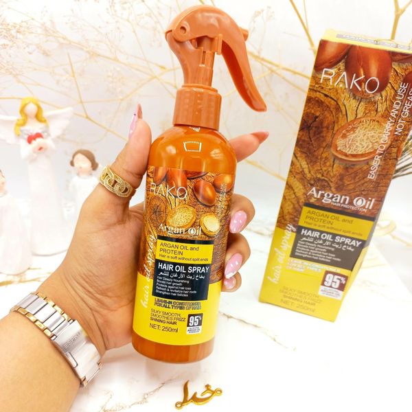 اسپری دو فاز مدل روغن آرگان پروتیین حجم 250 میل برند راکو RAKO اصلی