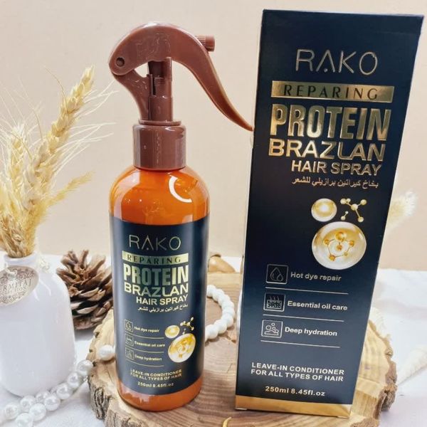 اسپری دو فاز مدل پروتیین برازلان PROTEIN BRAZLAN حجم 250 میل برند راکو RAK