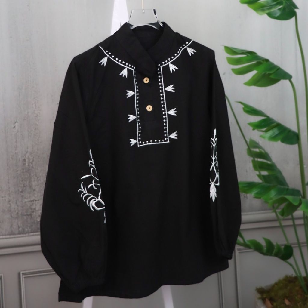 خرید اینترنتی شومیز لینن گلدوزی زنانه