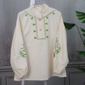 قیمت شومیز لینن گلدوزی زنانه