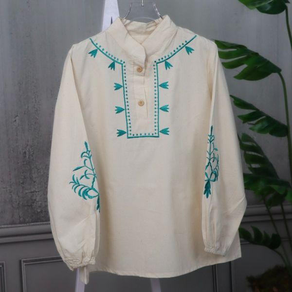 شومیز لینن گلدوزی زنانه
