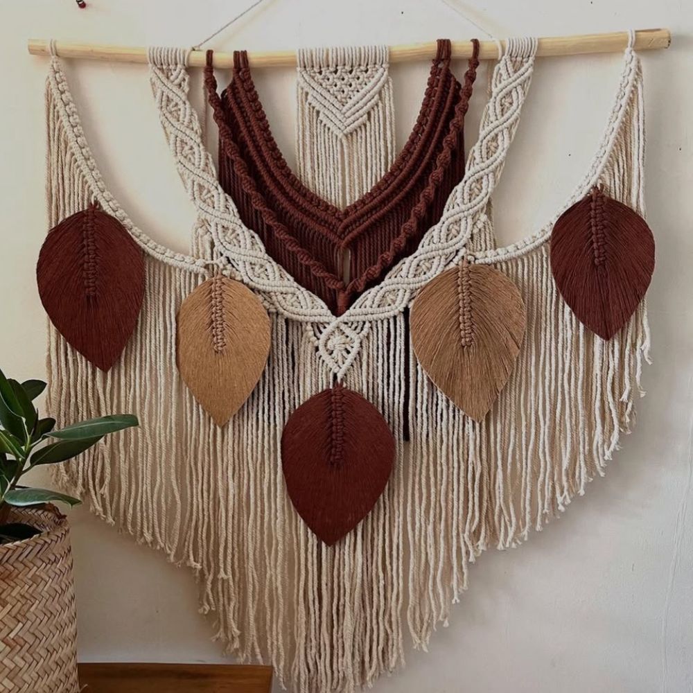 خرید اینترنتی دیوار کوب مکرومه بافی سایز بزرگ