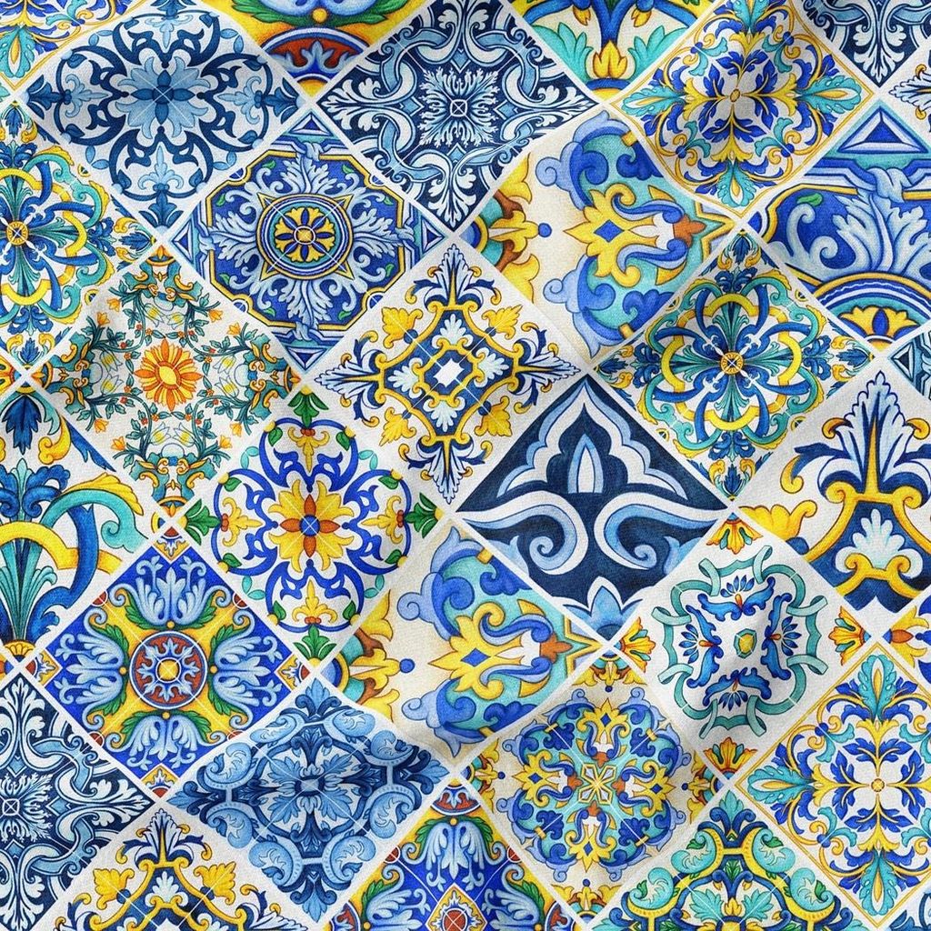 مشخصات پارچه لباسی شومیز پارچه الف مدل کرپ بوگاتی طرح سنتی ایرانی کد 4011329