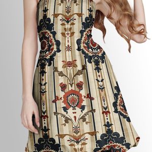 خرید انلاین پارچه لباسی شومیز پارچه الف مدل کرپ بوگاتی طرح سنتی ایرانی کد 4011336