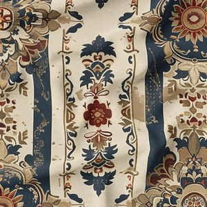 خرید اینترنتی پارچه لباسی شومیز پارچه الف مدل کرپ بوگاتی طرح سنتی ایرانی کد 4011337