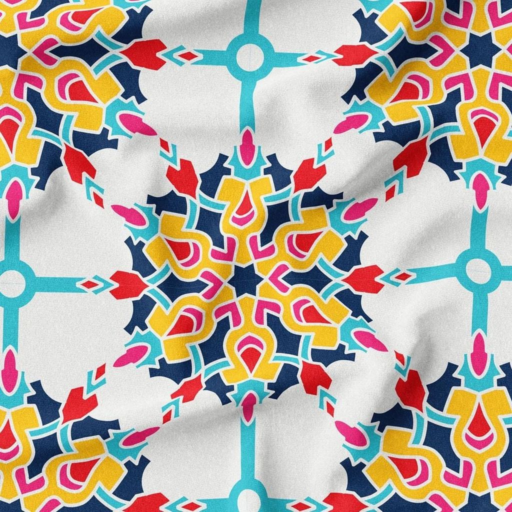 فروش اینترنتی پارچه لباسی شومیز پارچه الف مدل کرپ بوگاتی طرح سنتی ایرانی کد 4011342