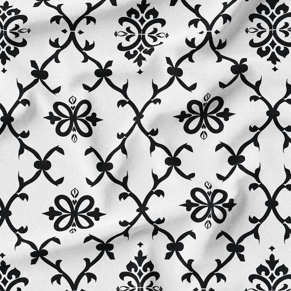 پارچه لباسی شومیز پارچه الف مدل کرپ بوگاتی طرح سنتی ایرانی کد 4011349