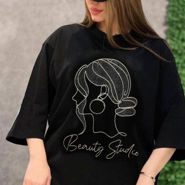 تیشرت لانگ گوشواره