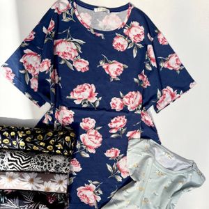 خرید اینترنتی تیشرت سایز بزرگ زنانه فری سایز 44 تا 52