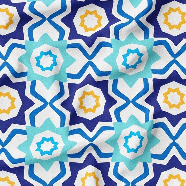 پارچه لباسی شومیز پارچه الف مدل کرپ بوگاتی طرح سنتی ایرانی کد 4011352