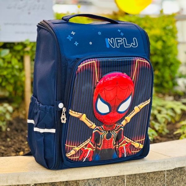 کوله پشتی بچگانه صندوقی طرح مرد عنکبوتی کد 4021402