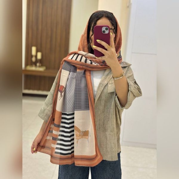 شال نخ پنبه هرمس تابستانه