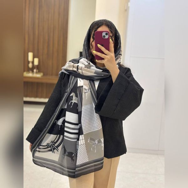 شال نخ پنبه هرمس تابستانه