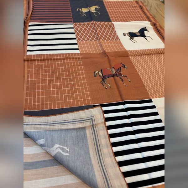 شال نخ پنبه هرمس تابستانه