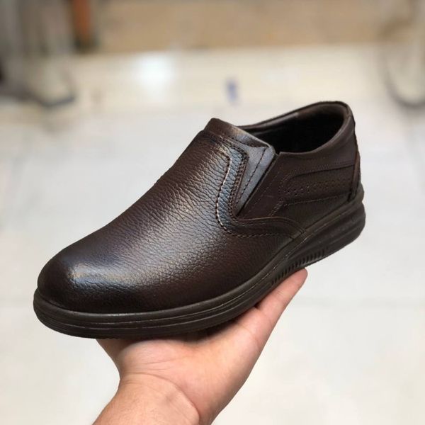 کفش چرم مردانه مدل وجدانی رنگ سوخته