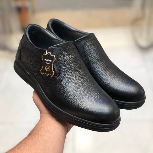 کفش چرم مردانه مدل وجدانی رنگ مشکی
