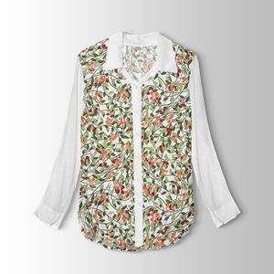 فروش اینترنتی پارچه لباسی شومیز پارچه الف مدل کرپ بوگاتی طرح شاخ و برگ بارکا کد 4011355