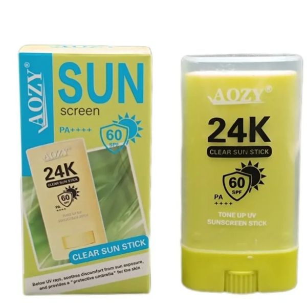 ضد آفتاب استیکی مدل برگ لیمو SPF 60 آزی سان AOZY SUN
