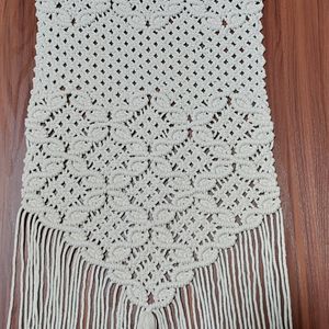 قیمت رانر مکرومه بافی چشم نواز طرح گل وچمن-ریزبافت