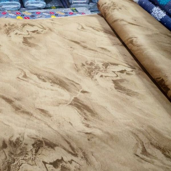 پارچه ملحفه طرح پتینه مرمر عرض 2 متر قهوه‌ای