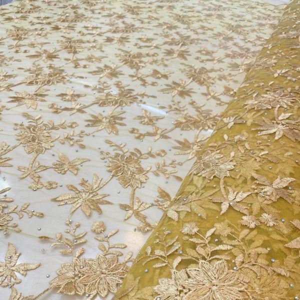 پارچه توری ابریشم و سرمه دوزی نگین 2