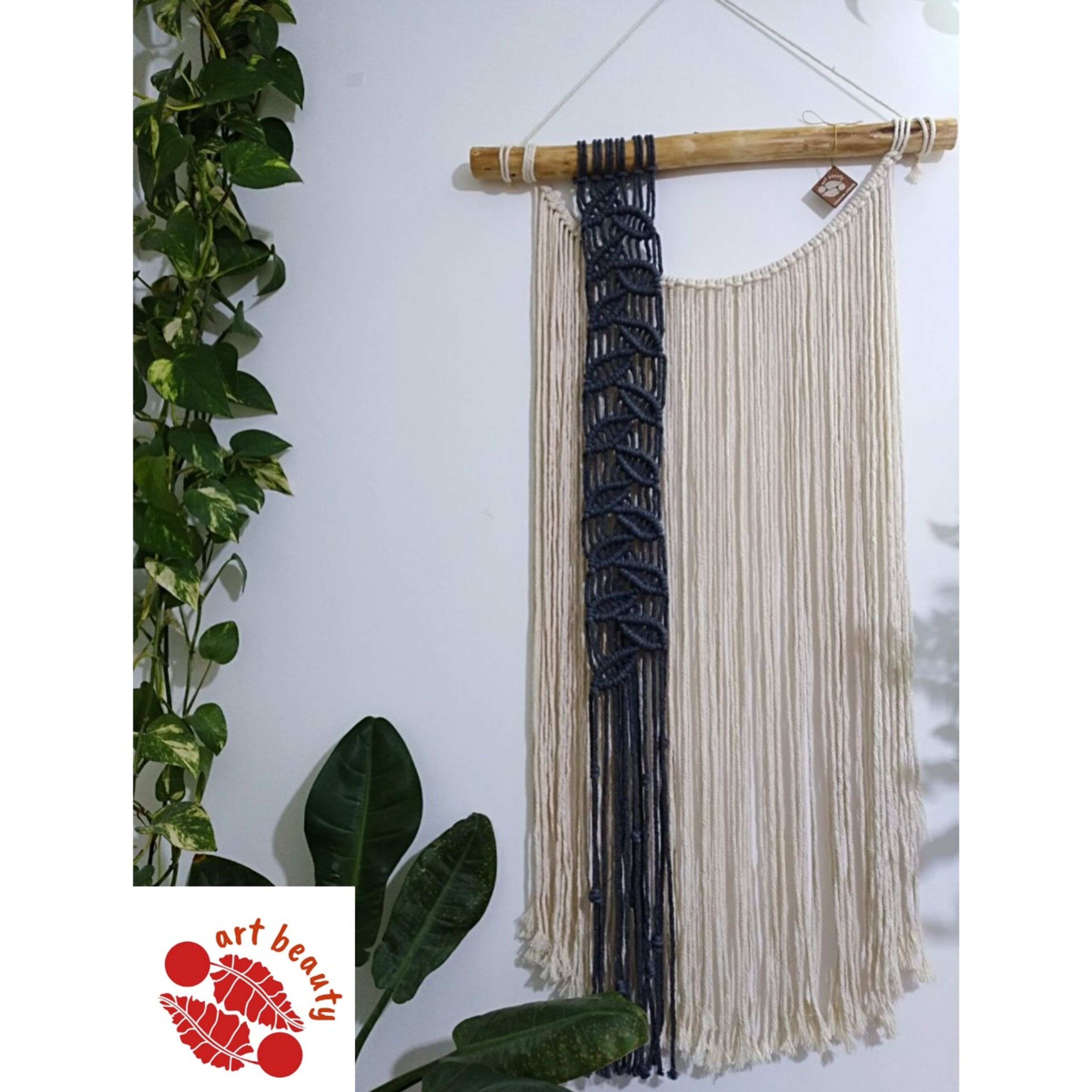 قیمت دیوارکوب جوانه مکرومه بافی طرح ترمه