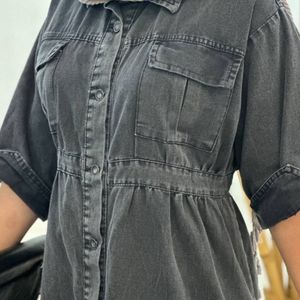 قیمت ارزان ماکسی جین دکمه دار