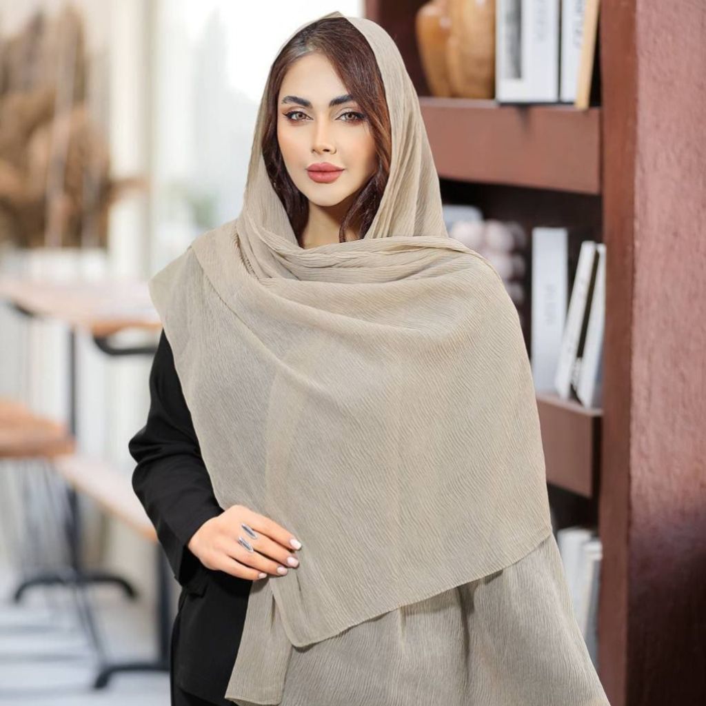 فروش اینترنتی شال حریر پلیسه کد 1053