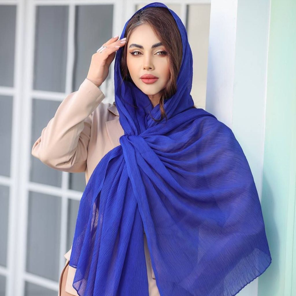 فروش اینترنتی شال حریر پلیسه کد 1053