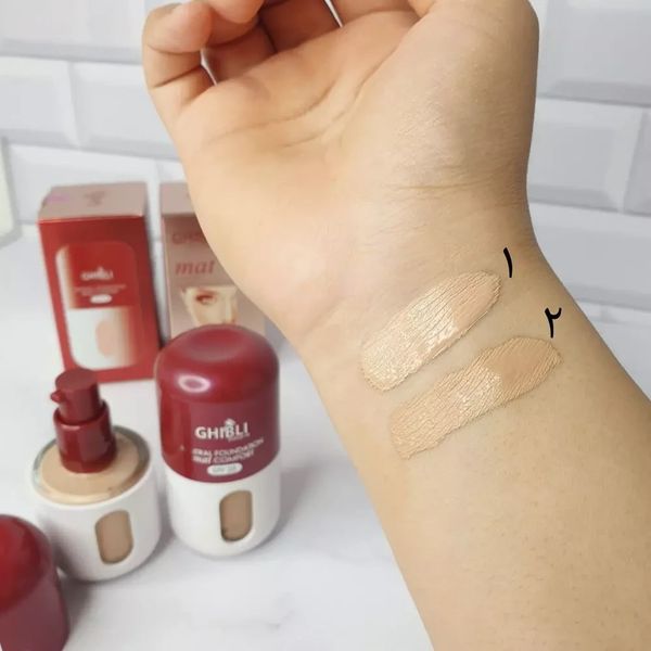 کرم پودر گیاهی فول کاور و ضد آب جیبلی SPF 25 حجم 40 میل GHIBLI